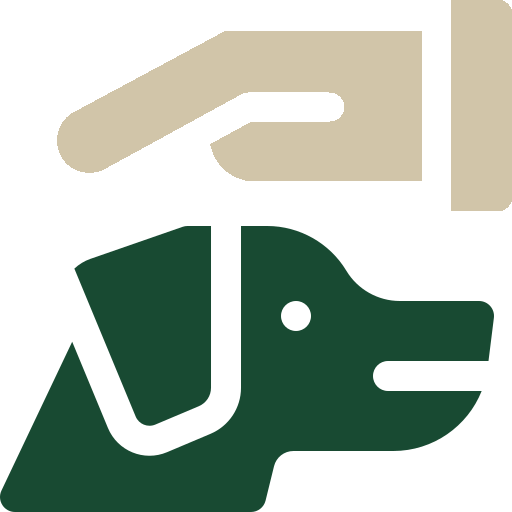 hand petting dog icon